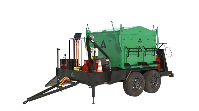 Термос-бункер на прицепе  для горячего асфальта 4BTR